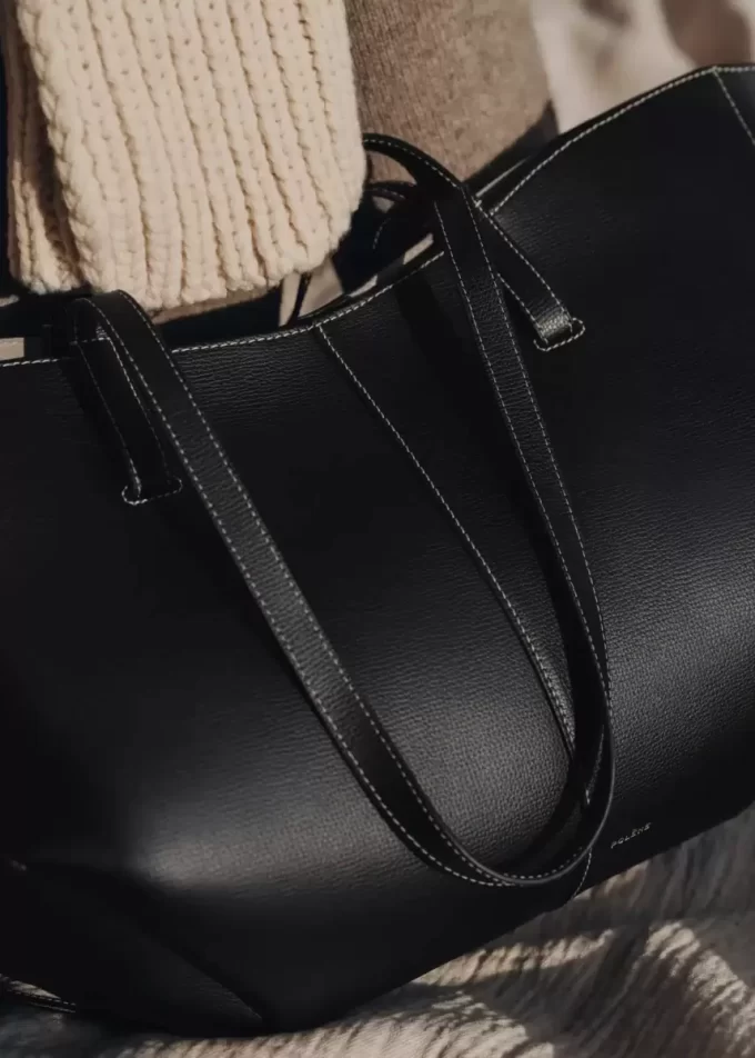 Cyme Edition Textured Black with Ecru Stitching Cyme Edition Textured Black with Ecru Stitching