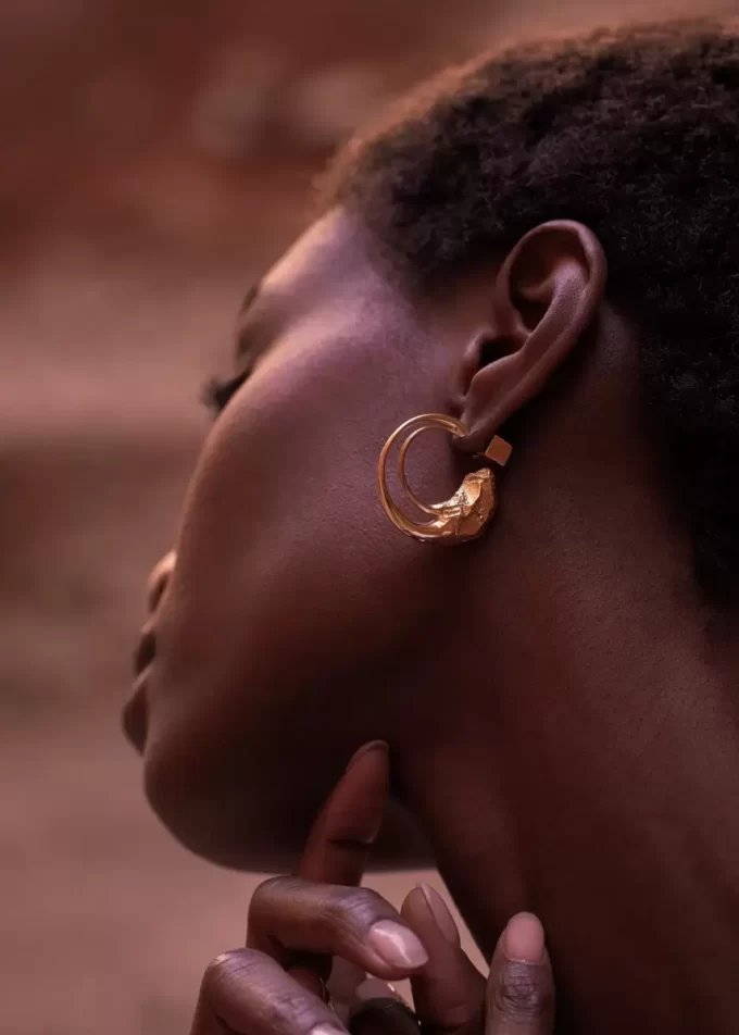 Eroz Hoop Earrings Edition 24 carat gold gilded Eroz Hoop Earrings Edition 24 carat gold gilded
