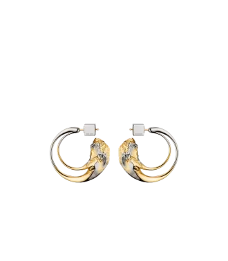 Eroz Hoop Earrings Edition Duo palladium with 24 carat gold plating Eroz Hoop Earrings Edition Duo palladium with 24 carat gold plating
