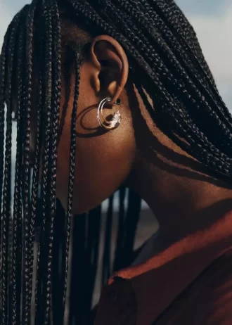 Eroz Hoop Earrings Edition Duo palladium with 24 carat gold plating Eroz Hoop Earrings Edition Duo palladium with 24 carat gold plating