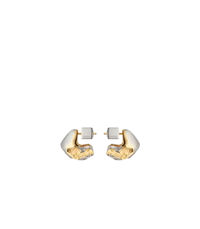 Eroz Stud Earrings Edition Duo palladium with 24 carat gold plating Eroz Stud Earrings Edition Duo palladium with 24 carat gold plating