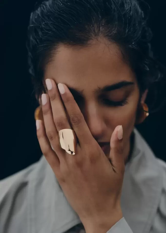 Éole Draped Ring Edition 24 carat gold gilded Éole Draped Ring Edition 24 carat gold gilded