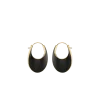 Éole Slim Hoop Earrings Edition Black Leather Éole Slim Hoop Earrings Edition Black Leather