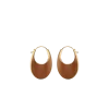 Éole Slim Hoop Earrings Edition Camel Leather Éole Slim Hoop Earrings Edition Camel Leather
