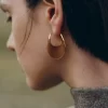 Éole Slim Hoop Earrings Edition Camel Leather Éole Slim Hoop Earrings Edition Camel Leather