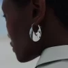 Éole Slim Hoop Earrings Edition plated brass