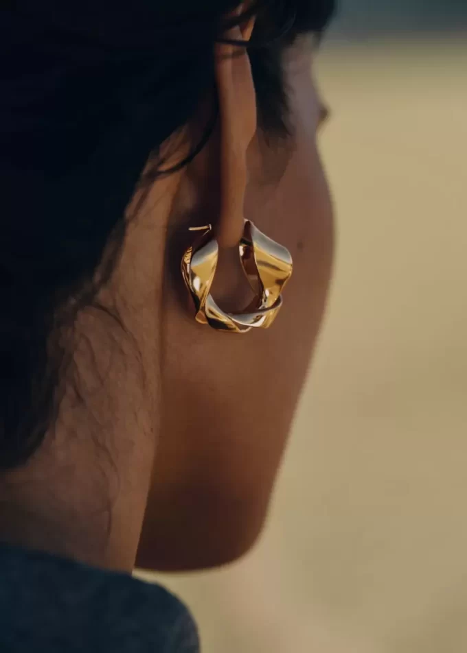 Éole Wavy Hoop Earrings Edition gilded edition Éole Wavy Hoop Earrings Edition gilded edition